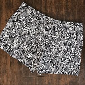 Ann Taylor LOFT Marisa Palm Leaf Linen Shorts